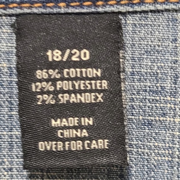 VTG Venezia Denim Jacket Jean Shacket Rustic Rodeo Plus Size 18/20 - Picture 7 of 7